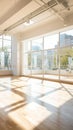 Serene Ballet Studio with Sunlit Ambiance