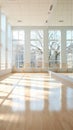 Serene Ballet Studio with Sunlit Ambiance