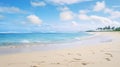 A serene beach with \'Beachside Birthday Bliss\' Royalty Free Stock Photo
