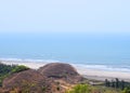 A Serene Beach with Hills - A Landscape in Palande Beach, Konkan, India...