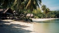 Thailand\'s Coastal Oasis: White Sand, Coconut Trees, And Analog Film Photography