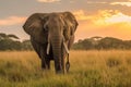 Serene Beautiful elephant wildlife. Generate Ai Royalty Free Stock Photo