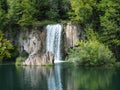 Serene Beauty: Capturing the Tranquility of a Mini Waterfall in Plitvice Lakes, Croatia