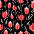 Serene blossoms seamless pattern