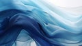 Serene Blue Fabric Flow Background. Generative ai