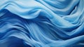 Serene Blue Fabric Flow Background. Generative ai