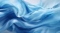 Serene Blue Fabric Flow Background. Generative ai