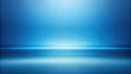Serene blue gradient background with subtle horizontal line and reflective surface ideal for product displays or abstract designs Royalty Free Stock Photo