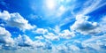 Blue sky and soft clouds background Royalty Free Stock Photo