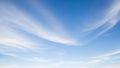 Serene blue sky with wispy clouds Royalty Free Stock Photo