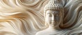 Serene Buddha Statue 3D Render of Peaceful Enlightenment Royalty Free Stock Photo
