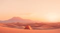 Serene And Calming Desert Scene With A Pink Tent Royalty Free Stock Photo