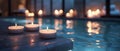 A Serene And Calming Spa Atmosphere Illuminated By Flickering Candles Royalty Free Stock Photo