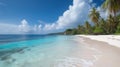 Serene Caribbean Beach Paradise. Generative AI Royalty Free Stock Photo