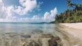 Serene Caribbean Beach Scene. Generative AI Royalty Free Stock Photo