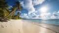 Serene Caribbean Beach Scene. Generative AI Royalty Free Stock Photo