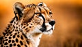 Serene Cheetah Portrait at Dusk Royalty Free Stock Photo