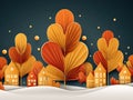 a serene Christmas night background Royalty Free Stock Photo
