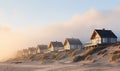 A Serene Coastal Retreat: Beach Houses Nestled Along Sandy Shores