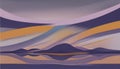 Serene colorful abstract sunset landscape. landscape illustratioL Royalty Free Stock Photo