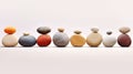 A serene composition of balanced, stone stacks in Vertical line, embodying the essence of zen and harmony. Minimalistic and