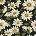 Serene Daisy Haven Floral Pattern Royalty Free Stock Photo