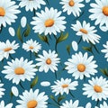 Serene Daisy Haven Floral Pattern Royalty Free Stock Photo