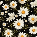Serene Daisy Haven Floral Pattern Royalty Free Stock Photo