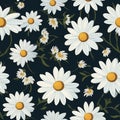 Serene Daisy Haven Floral Pattern Royalty Free Stock Photo