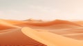 Serene Desert Landscape With Sand Dunes And Sun Royalty Free Stock Photo
