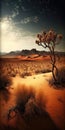 Serene Desert Landscapes Mystical Allure Landscape Mobile Wallpaper. Generative AI