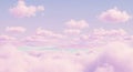 Pastel Dreamscape: Clouds and Mountains Royalty Free Stock Photo