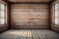 Serene emptiness the interior of a silent and spacious wooden room