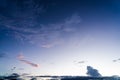 Serene Evening Sky with Scattered Clouds Royalty Free Stock Photo
