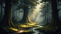 Serene forest pathway Royalty Free Stock Photo