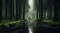 Serene Forest Photography With Dark Reflections