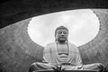 Serene Giant Buddha Statue at Sapporo Hidden Buddha Hill Royalty Free Stock Photo