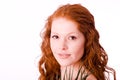 Serene girl with red hair Royalty Free Stock Photo