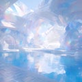 Serene Ice Crystal Pool Paradise Royalty Free Stock Photo