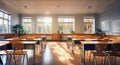 Interior of an Empty School Classroom Royalty Free Stock Photo