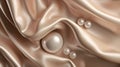 A serene image of a silk and foil pearl background with delicate beauty Royalty Free Stock Photo