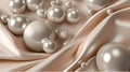 A serene image of a silk and foil pearl background with graceful flow Royalty Free Stock Photo