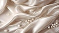 A serene image of a silk and foil pearl background with graceful flow Royalty Free Stock Photo