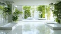 Serene Indoor Bamboo Garden Bathroom Royalty Free Stock Photo