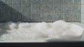 Serene Bubble Bath in Modern Marble Bathroom Good Resolution Stock Photo Royalty Free Stock Photo