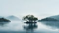 Serene Island In New Zealand: Soft Atmospheric Scenes And Tranquil Oceanic Vistas