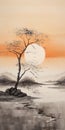 Serene James: A Minimalist Ink Painting Inspired By Song Dynasty