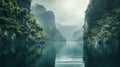 Serene Lagoon: A Beautiful Asian-inspired Uhd Image