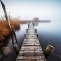 Misty Morning at Lagoon Dock