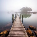 Misty Morning at Lagoon Dock